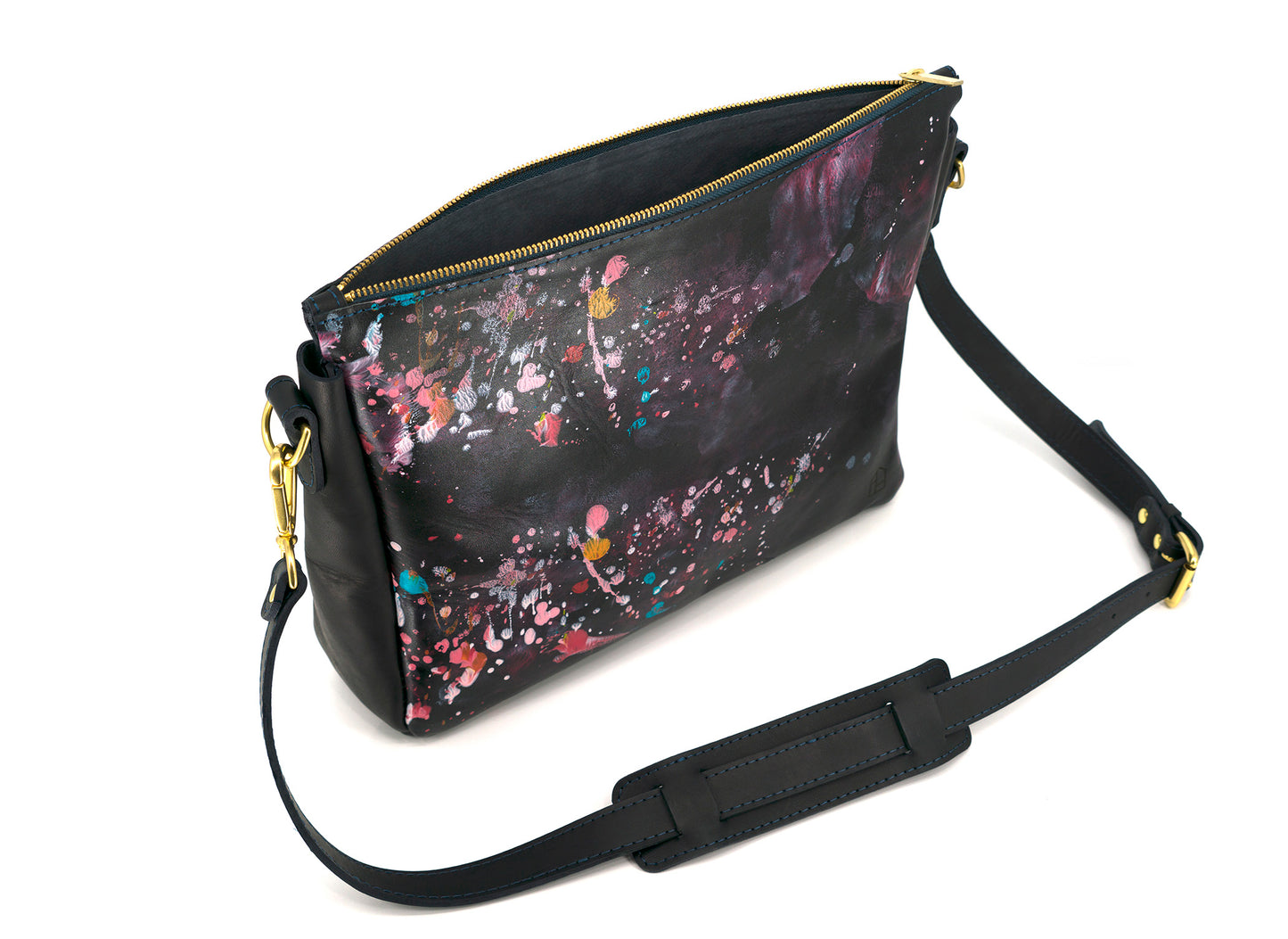 Lionel Smit Studio's arty cross body tote leather bag