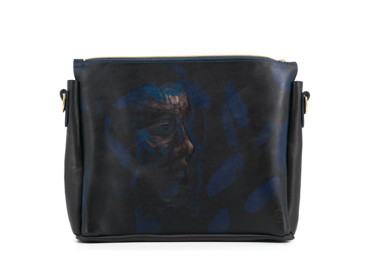 Lionel Smit Studio's arty cross body tote leather bag