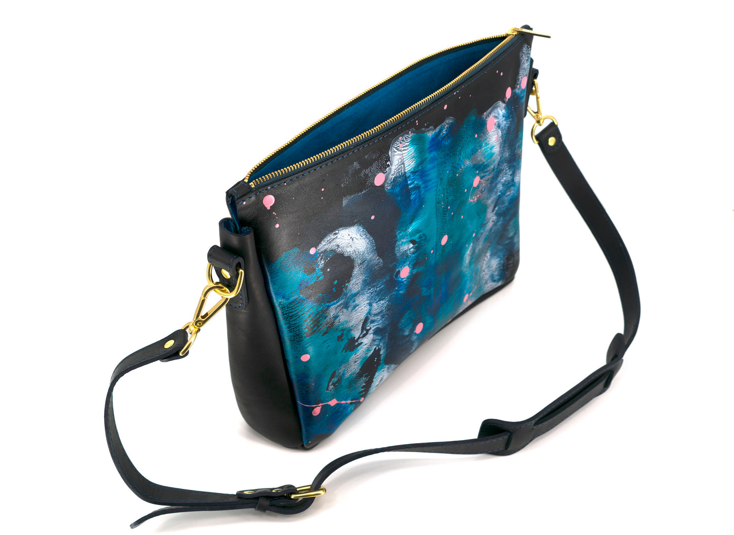 Lionel Smit Studio's arty cross body tote leather bag