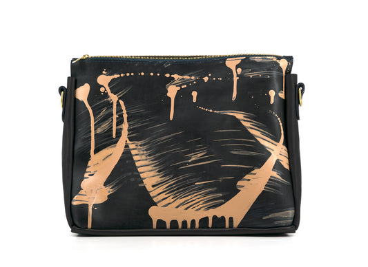 Lionel Smit Studio's arty cross body tote leather bag