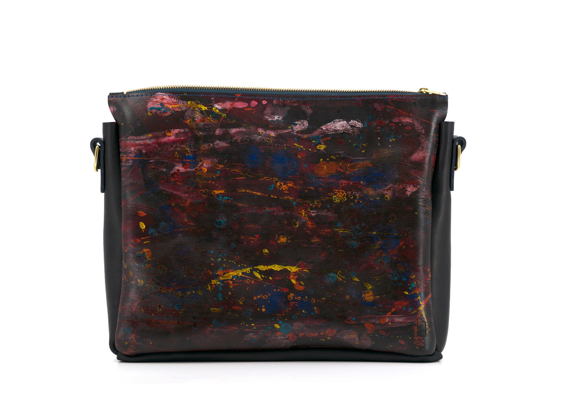 Lionel Smit Studio's arty cross body tote leather bag