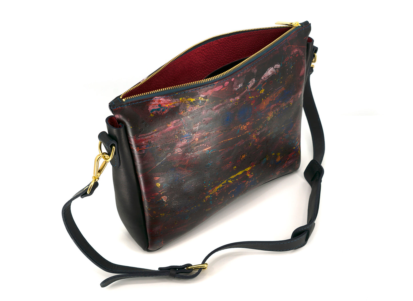 Lionel Smit Studio's arty cross body tote leather bag